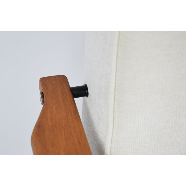 Vintage Armchair in Beige and Teak, 1970s For Sale - Image 17 of 18