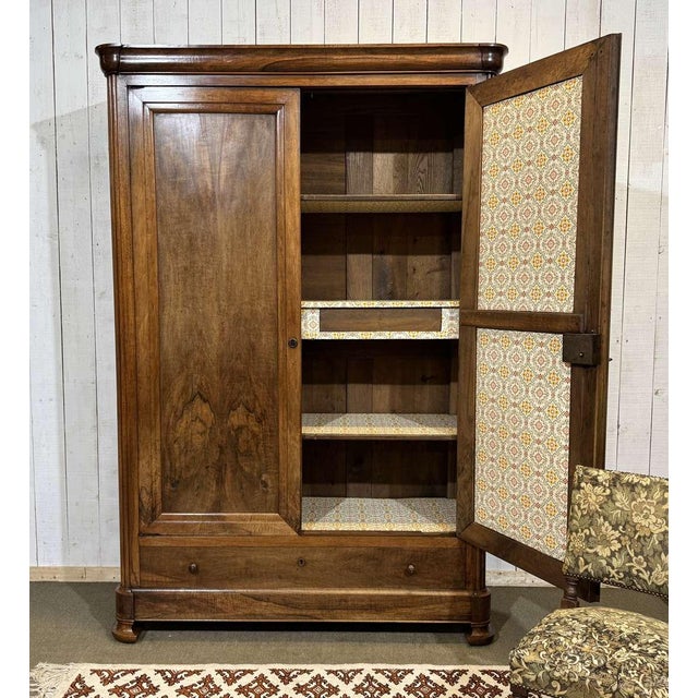 19th Century Walnut Wardrobe For Sale - Image 14 of 18