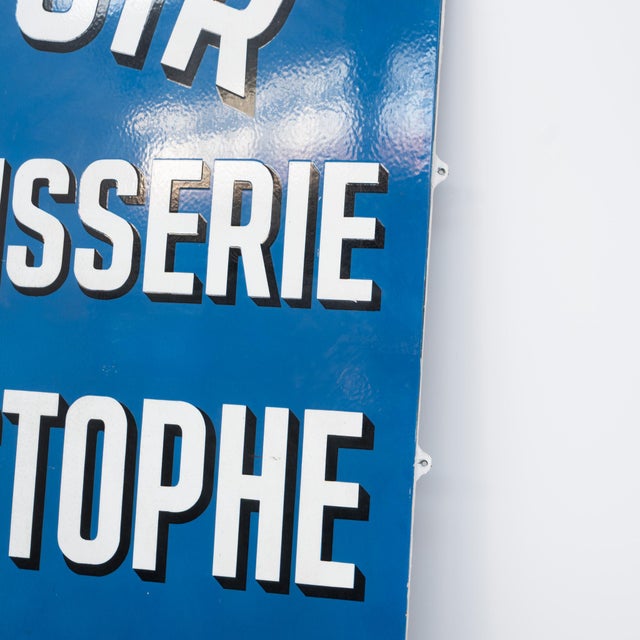 Large Antique Enamel Sign, France, 1950 For Sale - Image 6 of 9