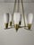 Gold Glass and Brass Chandelier, 1950s For Sale - Image 8 of 11