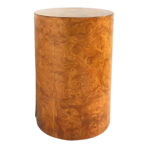 Burl Pedestal Side Table or Column for Sculpture Modern Milo Baughman Style