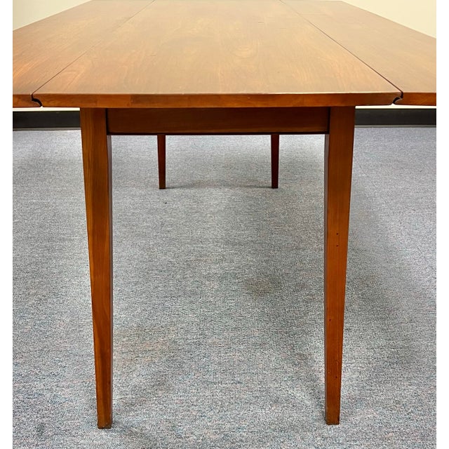 Wood Henkel Harris Black Cherry Drop Leaf Harvest Table For Sale - Image 7 of 10
