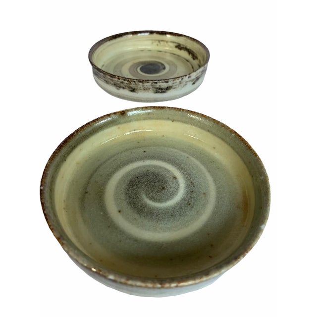 Mid 20th Century Vintage Handcrafted Ceramic Serving Bowls- Set of 4 For Sale - Image 5 of 8