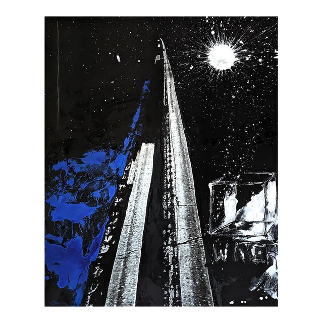 Contemporary Abstract Acrylic on Canvas Painting “If You Are Falling, Dive (018)" by Jason Engelund For Sale