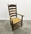 19th Century Handcrafted and Carved Ladder Back Chair, 1840s For Sale - Image 10 of 12