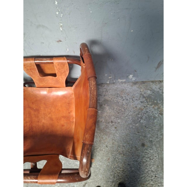 Vintage Safari Chairs in Leather and Bamboo by Tito Agnoli, 1970, Set of 2 For Sale - Image 18 of 18