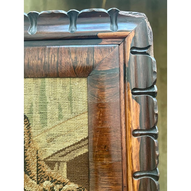 Brown Large Antique Victorian Black Forest Sculptural Micro-Petit Point Tapestry With Silk Backing For Sale - Image 8 of 17