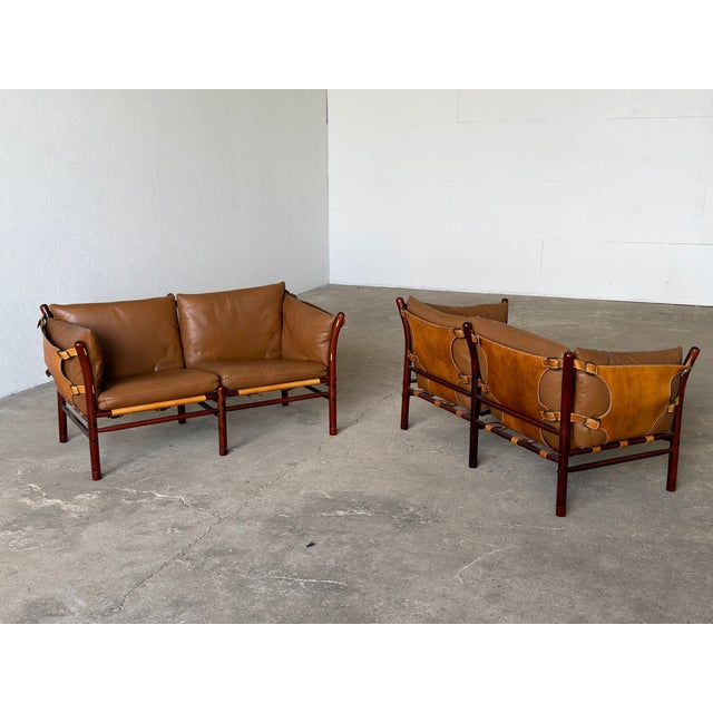 1970s Safari Two-Seat Leather Sofa by Arne Norell, Sweden, 1970s For Sale - Image 5 of 12
