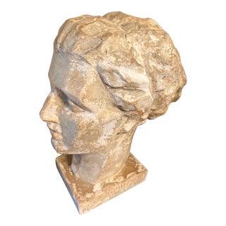 Vintage Sculptural Etruscan Head For Sale