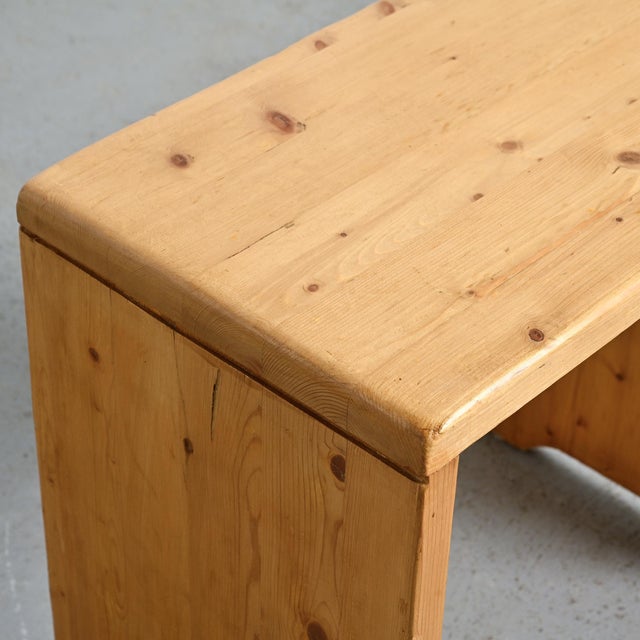 Pine Stool from Les Arcs, 1970s For Sale - Image 6 of 10