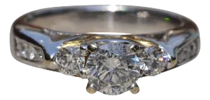 The Boulder Creek: White Gold Engagement Ring with Round Brilliant Cut Center Diamond