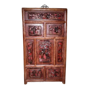 Antique Chinese Gold Gilt Temple Carved Panel, Circa 1800-1849