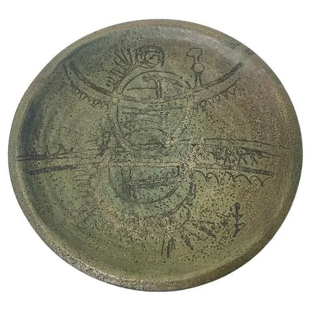 Ceramic Stoneware Plate, 1960s For Sale - Image 7 of 7