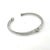 1990s David Yurman Diamond X Cuff Bracelet Size M Silver 4 mm Estate For Sale - Image 4 of 4