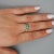 1.80 Carat Oval Emerald 3 Stone Ring in 14k Gold, Size 7 For Sale - Image 10 of 11