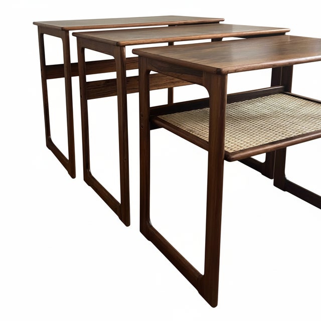 Vintage Danish Nesting Tables by J. Anderson for Silkeborg, 1960s, Set of 3, in Flawless conditions. Designed 1960 to 1969...