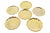 Metal Bread Plates in Gilded Silver with Engraved Plant Motifs, Set of 8 For Sale - Image 7 of 7
