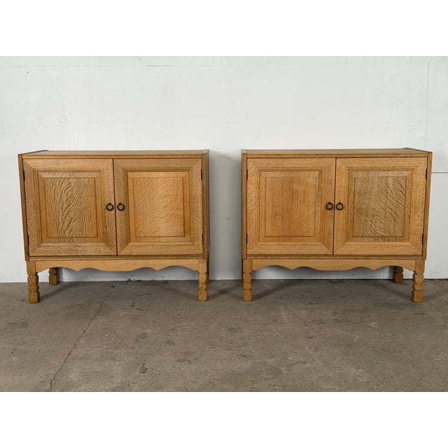 Mid-Century Danish Oak Cabinets by Henning Kjaernulf, 1960s, Set of 2 For Sale - Image 8 of 8