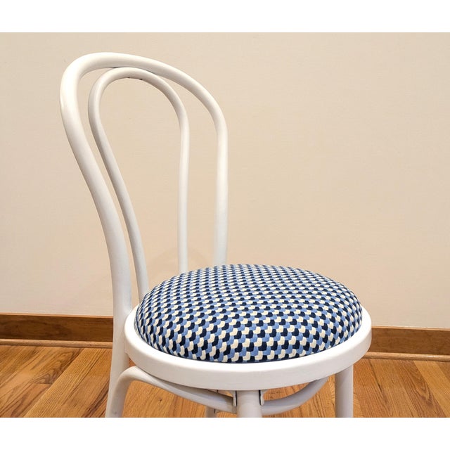 White Bentwood Cafe Chairs - A Pair For Sale - Image 9 of 11