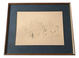 Raoul Dufy, Reception Militaire, Photogravure, Framed