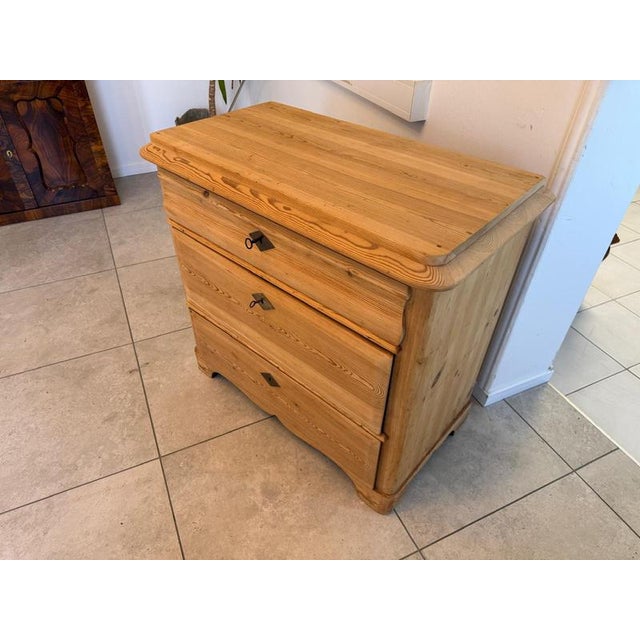 Antique Biedermeier Chest of 3 Drawers For Sale - Image 5 of 11