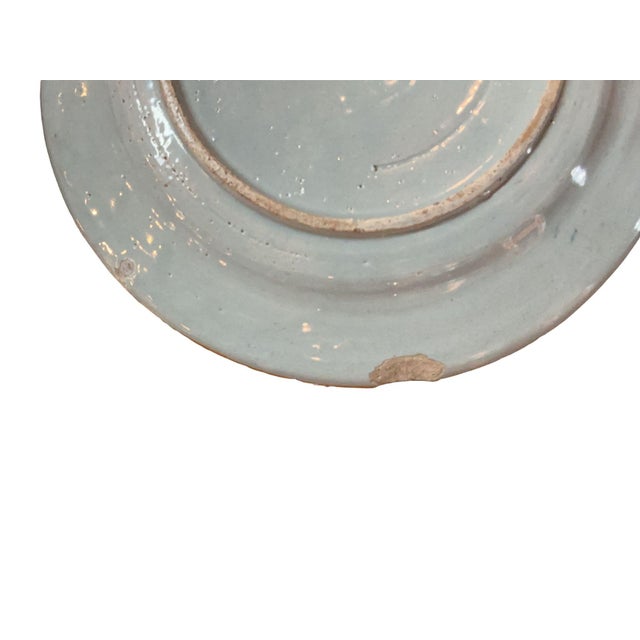 Royal Blue 18th Century Delft Plate For Sale - Image 8 of 9