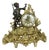 Vintage Style Brass Figurine Mantel Clock For Sale