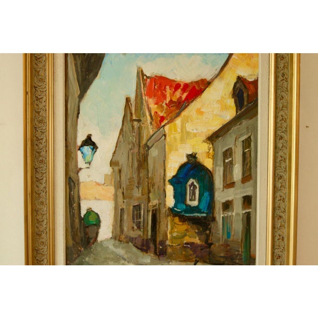 Modern Knut Norrman, Street Scene, 1960s, Oil on Board, Framed For Sale - Image 3 of 11