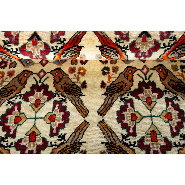 Beige Hand-Knotted Gabbeh Nomadic Rug For Sale - Image 8 of 11