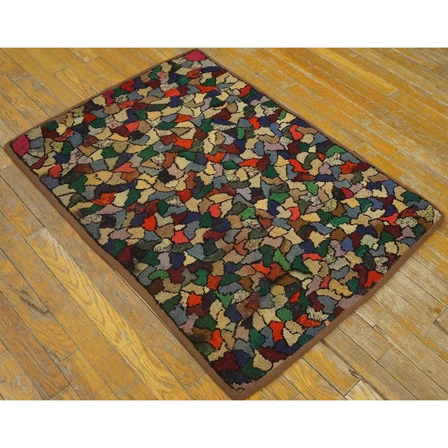 1930s American Hooked Rug ( 2'6" x 3'6" ) General Rug Type: North & South American Specific Rug Type: American Hooked Rug...