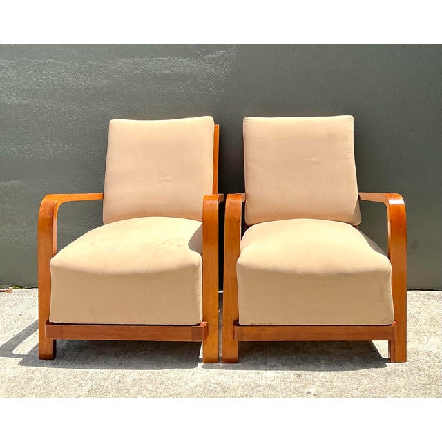 Vintage Art Deco Lounge Chairs - Pair For Sale - Image 10 of 12