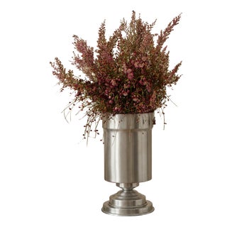 Amphora Mini Vase in Brushed Aluminum by Caspal For Sale