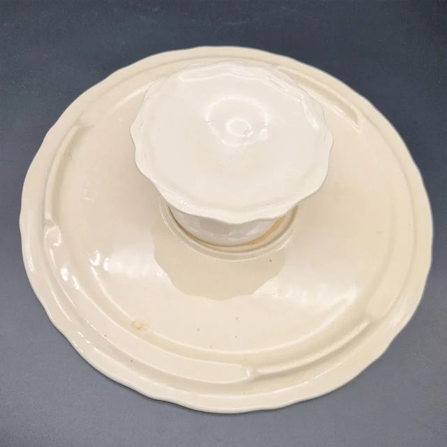 Ceramic Ceramic Cake Plate with Stand, 1920s For Sale - Image 3 of 5