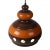 Orange and Brown Ceramic Pendant Lamp For Sale - Image 3 of 8