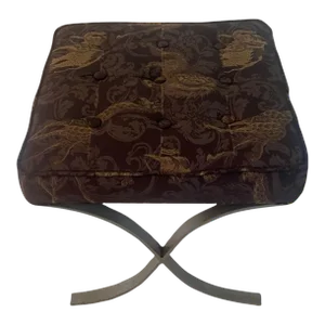 Late 20th Century Barcelona Style Ottoman in the Manner of Mies Van Der Rohe