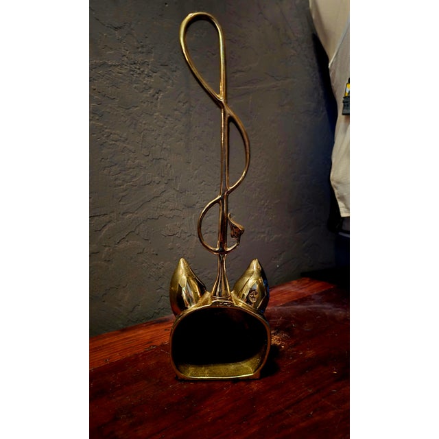 Virginia Metalcrafters Mid-20th Century Virginia Metalcrafters Brass Fox Head and Riding Crop Doorstop For Sale - Image 4 of 12