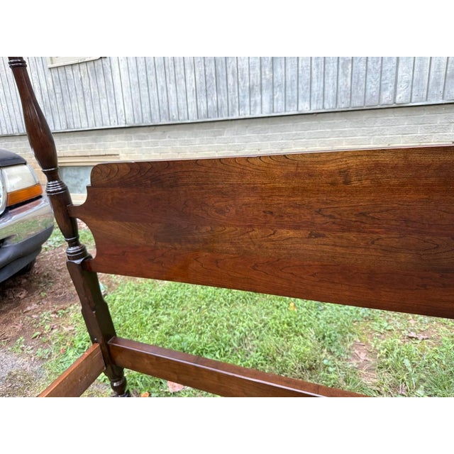 Traditional Vintage Stickley Federal Style 4 Poster Queen Size Bed Frame For Sale - Image 3 of 18