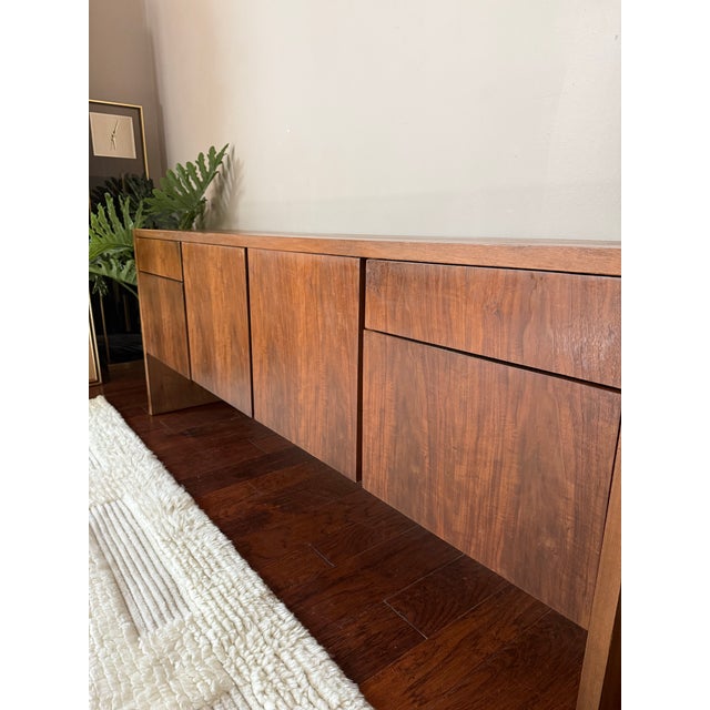 Wood Vintage 1950s Walnut Credenza by Madison Furniture Company For Sale - Image 7 of 18