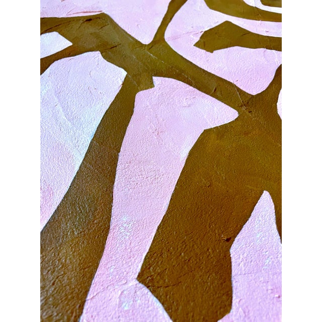 2025 "Il Tarassaco" Abstract Botanical Painting on Canvas by Artist r.k. Red For Sale - Image 4 of 5