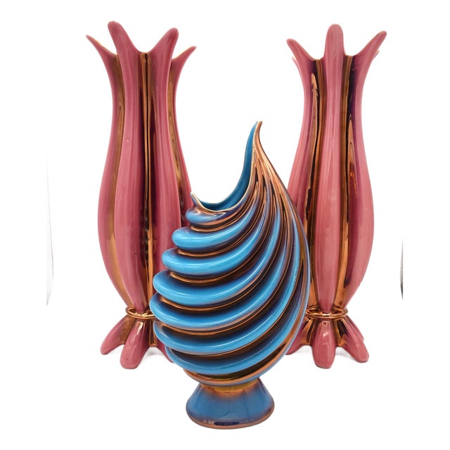 Space Age Ceramic Vases by Sesto Fiorentino Sicas, Italy, 1970s, Set of 3 For Sale