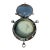 Heavy duty cast bronze maritime vessel’s porthole with original port light glass and cast iron lid still intact having...