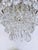 Hollywood Regency Vintage Multi-Tier Crystal Waterfall Chandelier With Ornate Brass Rim For Sale - Image 3 of 9
