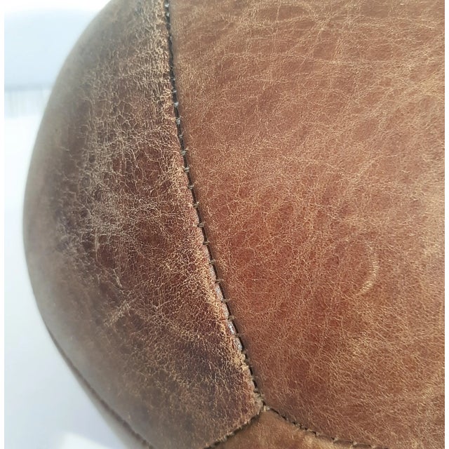 Vintage Leather Sports Boxing Ball Exercise Medicine Equipment For Sale - Image 4 of 12