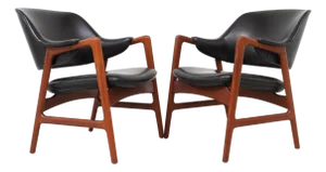 Set of Vintage Junior Teak Armchairs by Ingmar Relling for VSM, 1950s