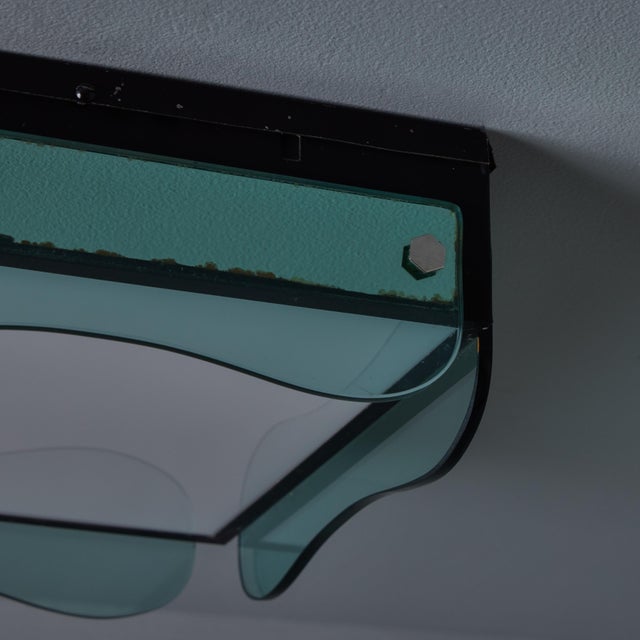 1970s Veca Glass Wall or Ceiling Lamp in the Manner of Max Ingrand For Sale - Image 9 of 16