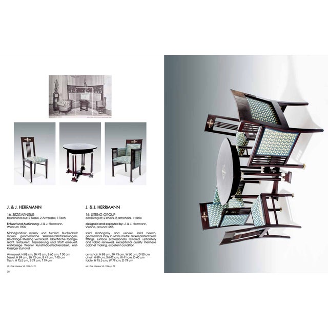 Art Nouveau Living Room Set by Julius & Josef Herrmann, Vienna, 1905, Set of 5 For Sale - Image 10 of 18