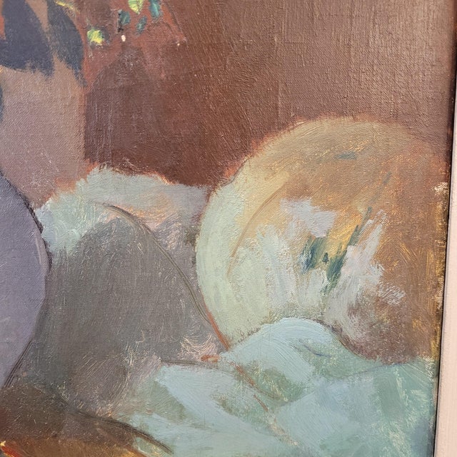 Pierre Wagner, Still Life with Flowers and Fruit, Early 20th Century, Oil on Canvas For Sale - Image 13 of 18