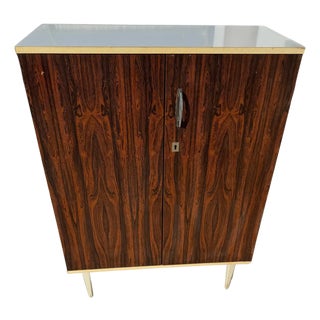 Mid 20th Century Modern Rosewood Storage Cabinet With Laminate Top For Sale