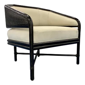 Baker / McGuire Organic Modern Caned Espresso Ridge Lounge Chair
