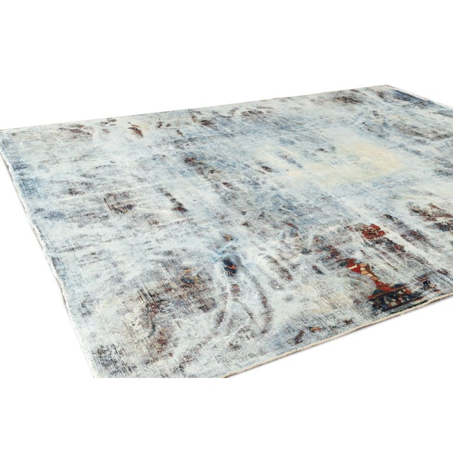 20th Century Vintage Persian Overdyed Wool Rug For Sale - Image 10 of 11